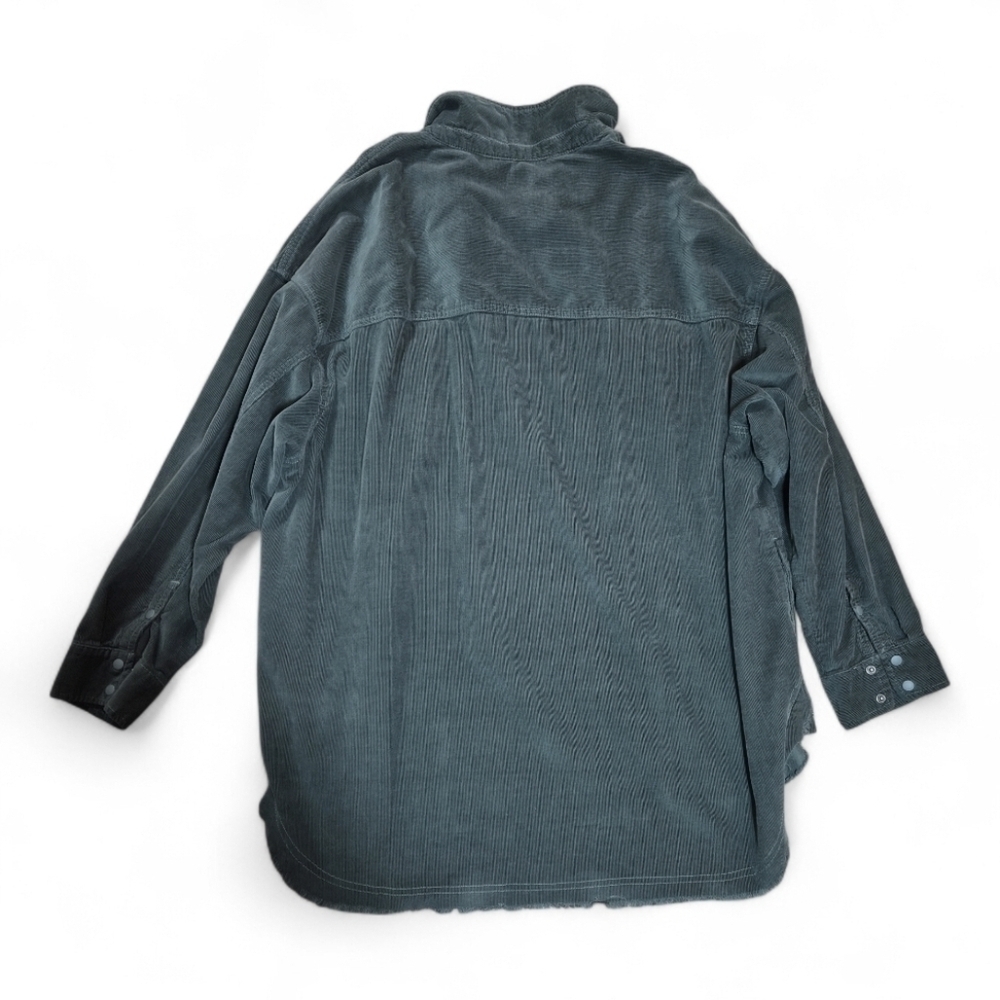 Aerie Offline Corduroy 1/2 Zip Pullover Forest Green, Size XXL - Picture 10 of 11